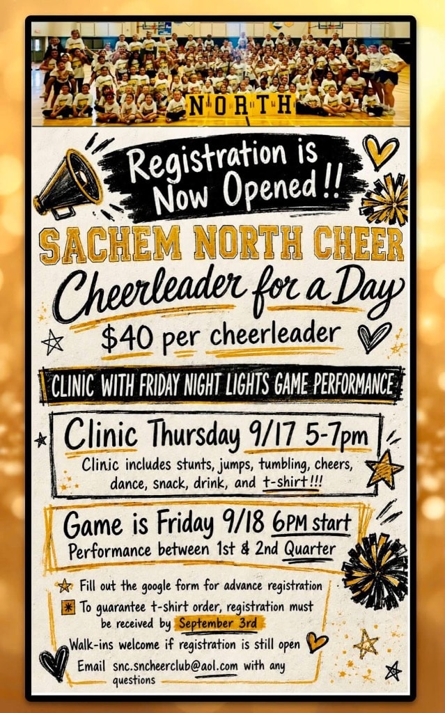 Cheerleader for a Day flyer